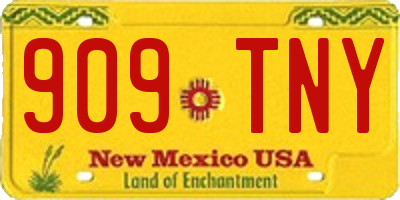 NM license plate 909TNY