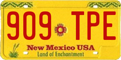 NM license plate 909TPE