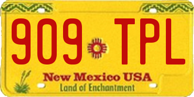 NM license plate 909TPL