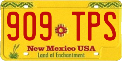 NM license plate 909TPS