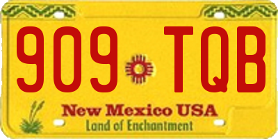 NM license plate 909TQB