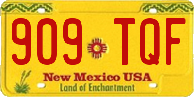 NM license plate 909TQF
