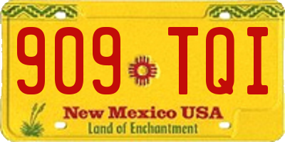 NM license plate 909TQI