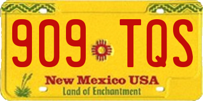 NM license plate 909TQS