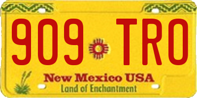 NM license plate 909TRO