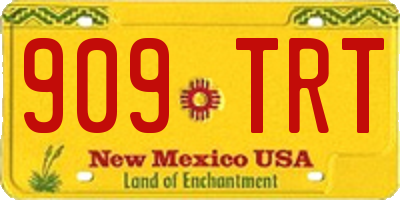 NM license plate 909TRT