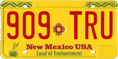 NM license plate 909TRU