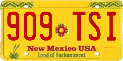 NM license plate 909TSI