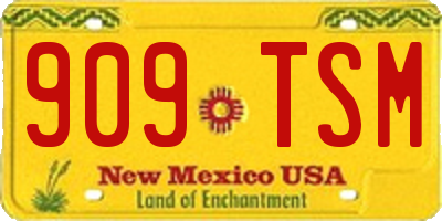 NM license plate 909TSM