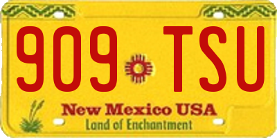 NM license plate 909TSU
