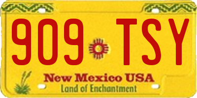 NM license plate 909TSY