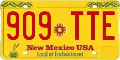 NM license plate 909TTE