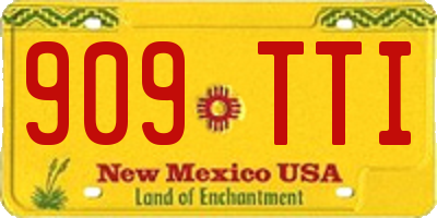 NM license plate 909TTI