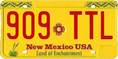 NM license plate 909TTL