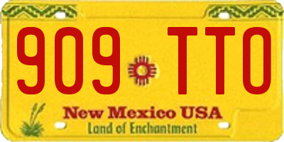 NM license plate 909TTO