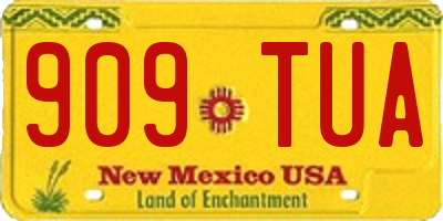 NM license plate 909TUA