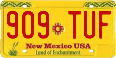 NM license plate 909TUF