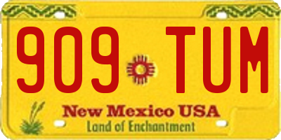 NM license plate 909TUM
