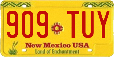 NM license plate 909TUY