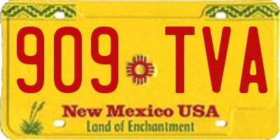 NM license plate 909TVA