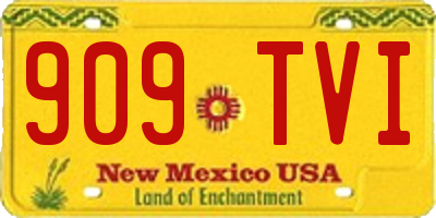 NM license plate 909TVI