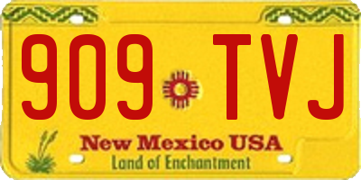 NM license plate 909TVJ