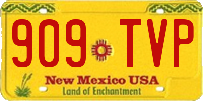 NM license plate 909TVP