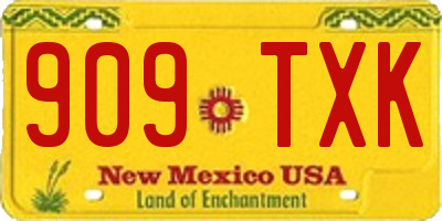 NM license plate 909TXK