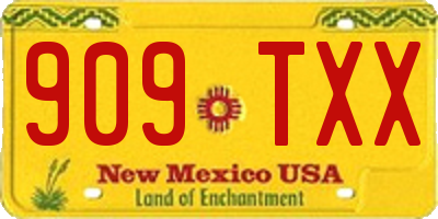 NM license plate 909TXX