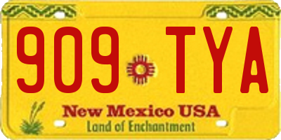 NM license plate 909TYA