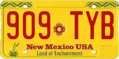 NM license plate 909TYB