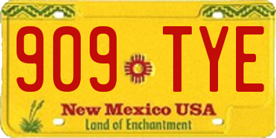 NM license plate 909TYE