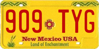 NM license plate 909TYG