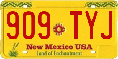 NM license plate 909TYJ