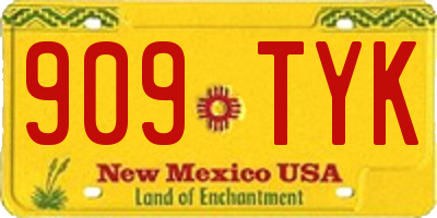 NM license plate 909TYK