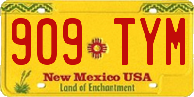 NM license plate 909TYM