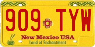 NM license plate 909TYW