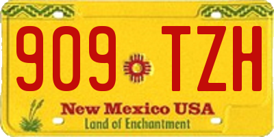 NM license plate 909TZH