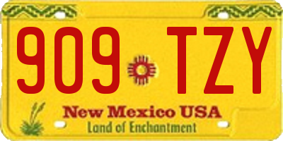 NM license plate 909TZY