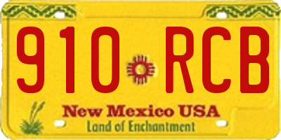 NM license plate 910RCB