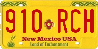NM license plate 910RCH