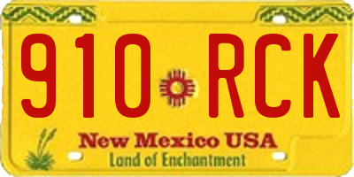 NM license plate 910RCK