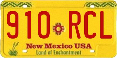 NM license plate 910RCL