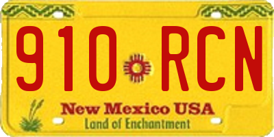 NM license plate 910RCN