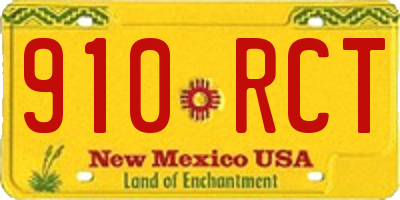 NM license plate 910RCT