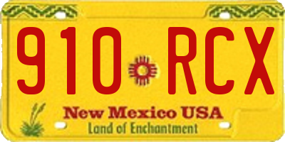 NM license plate 910RCX