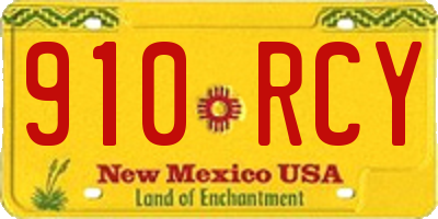 NM license plate 910RCY