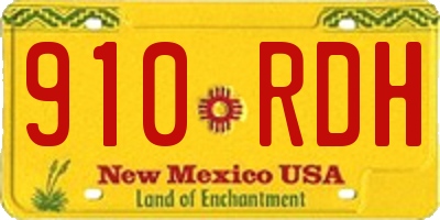 NM license plate 910RDH