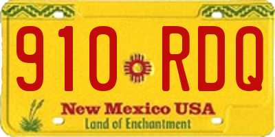 NM license plate 910RDQ
