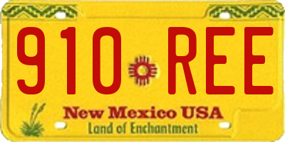 NM license plate 910REE